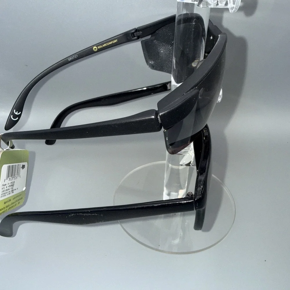 2 pair black NWT Sunglasses Authentic 100% UVA POLARIZED Wrap & Square Frames